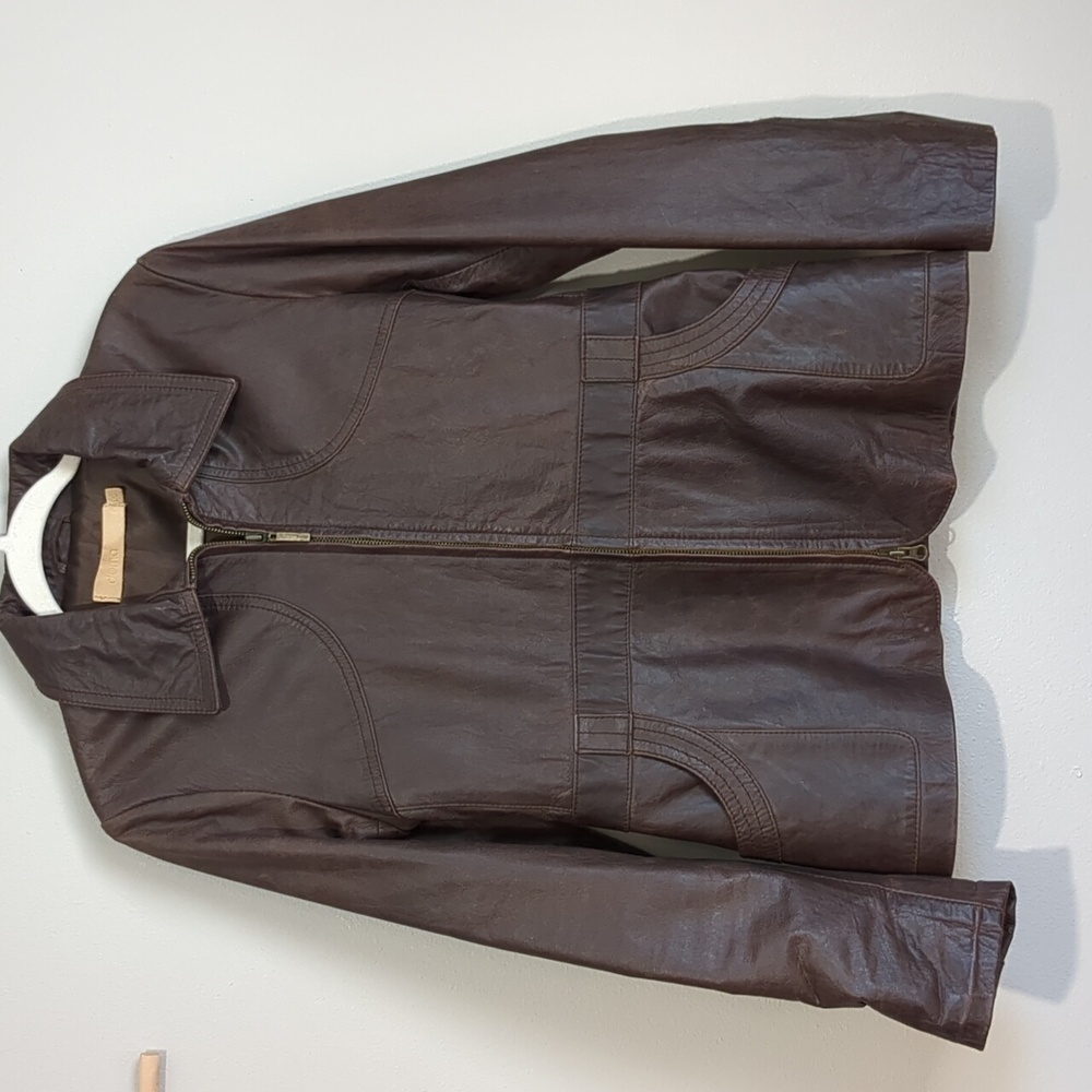 DOMA Vintage Leather Fitted Waistcoat S/M